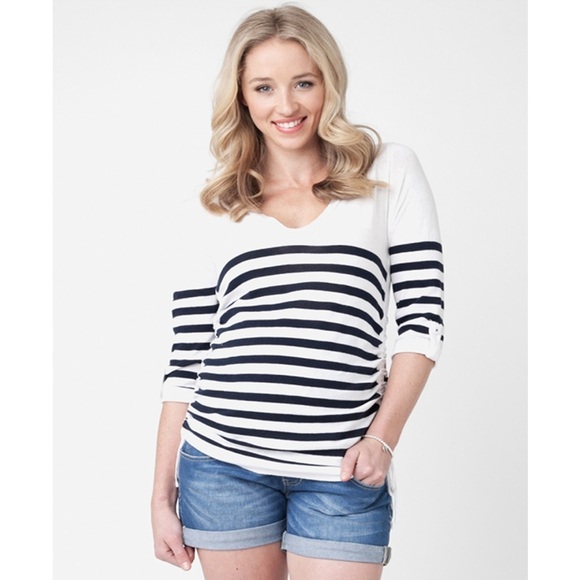 Ripe Maternity Knit Sweater Striped Size Large - Picture 8 of 8